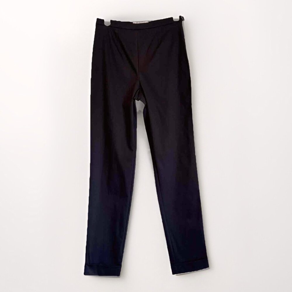 Marella Italian Womens Black Trouser 8 Slim Leg Career Italy Quiet Luxury Office